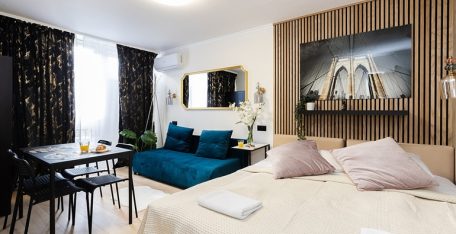 Nowoczesny pokój w apartamencie na doby w centrum Warszawy